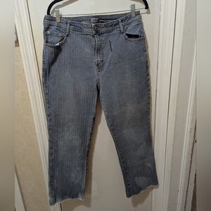 Carolina Blues Size 16 Blue Jeans With Striped Pattern